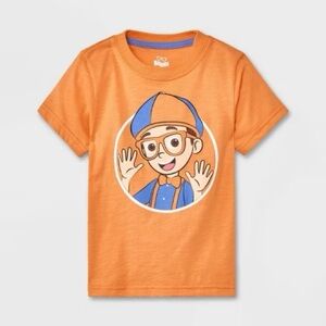 Blippi Short Sleeve Orange Kids T-Shirt